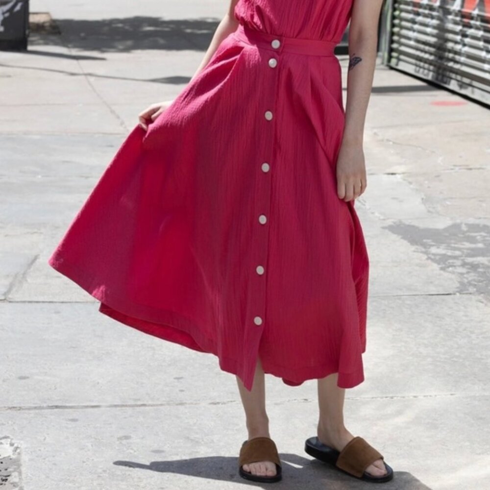 Ilana Kohn Pink Berry Punch Midi Skirt